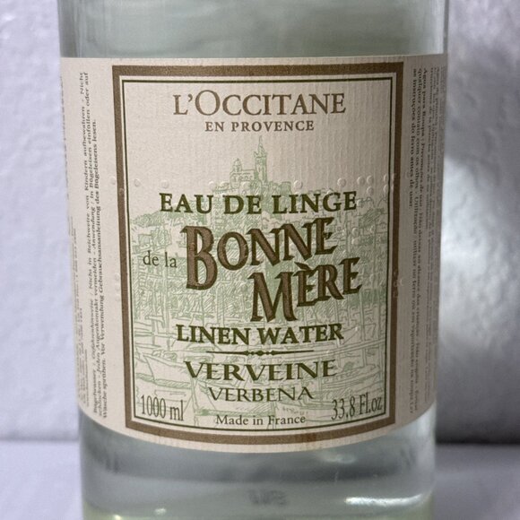 l'occitane Linen Verbena Water Eau de linge a la verveine Floral 75% Full 32.6oz - Picture 2 of 3